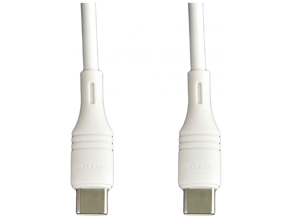 Автомобільний Зарядний Пристрій Borofone BZ14A PD20W+QC3.0 Type-C to Type-C 3A, Бiлий