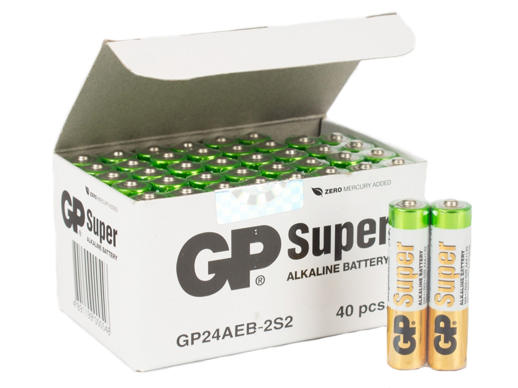 Батарейка алкалиновая GP Super Alkaline, 1.5V, AAA, LR03 (цена за спайку 2шт) 