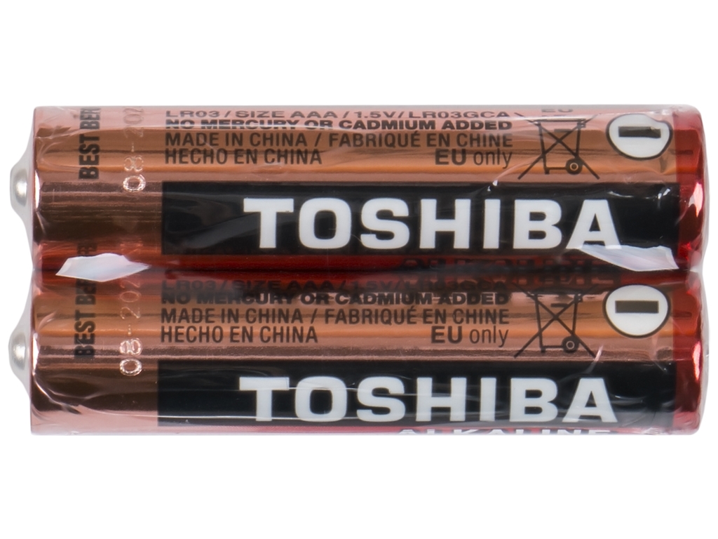 Батарейка алкалінова Toshiba, 1,5V, AAA, LR03 (ціна за спайку 2шт) 4904530594953
