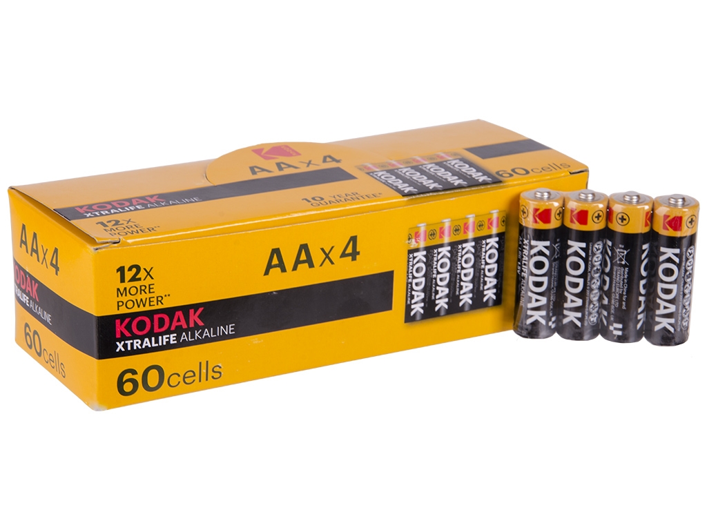 Батарейка алкалінова Kodak Xtralife, 1.5V, AA, LR6 (ціна за спайку 4шт) 887930411775