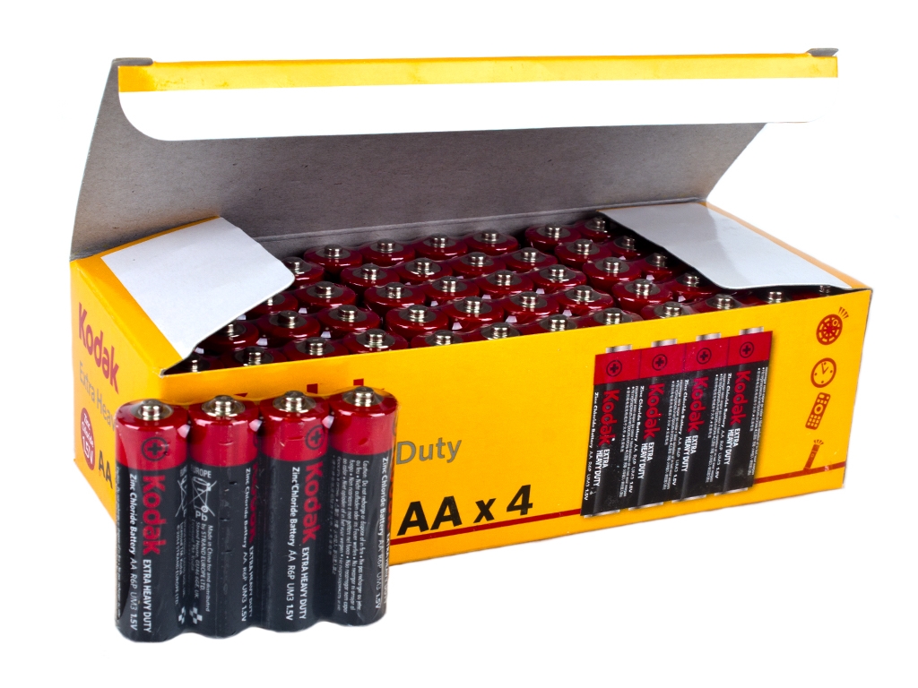 Батарейка сольова Kodak, 1.5V, AA, R6 (ціна за спайку 4шт)  887930411706