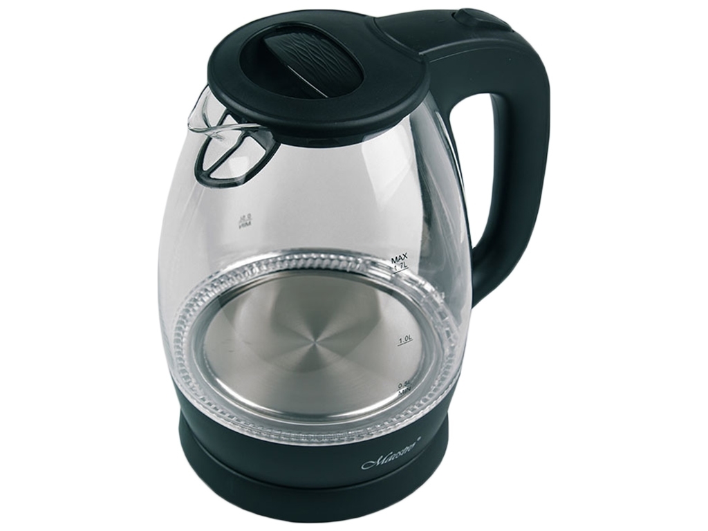Чайник електричний Maestro BLACK скляний 220-240В, 50Гц, 1850-2200Вт 1,7л