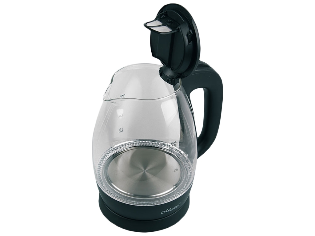 Чайник електричний Maestro BLACK скляний 220-240В, 50Гц, 1850-2200Вт 1,7л