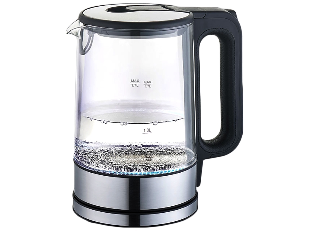 Чайник электрический Maestro BLACK стеклянный 220-240В, 50Гц, 2200Вт 1,7л