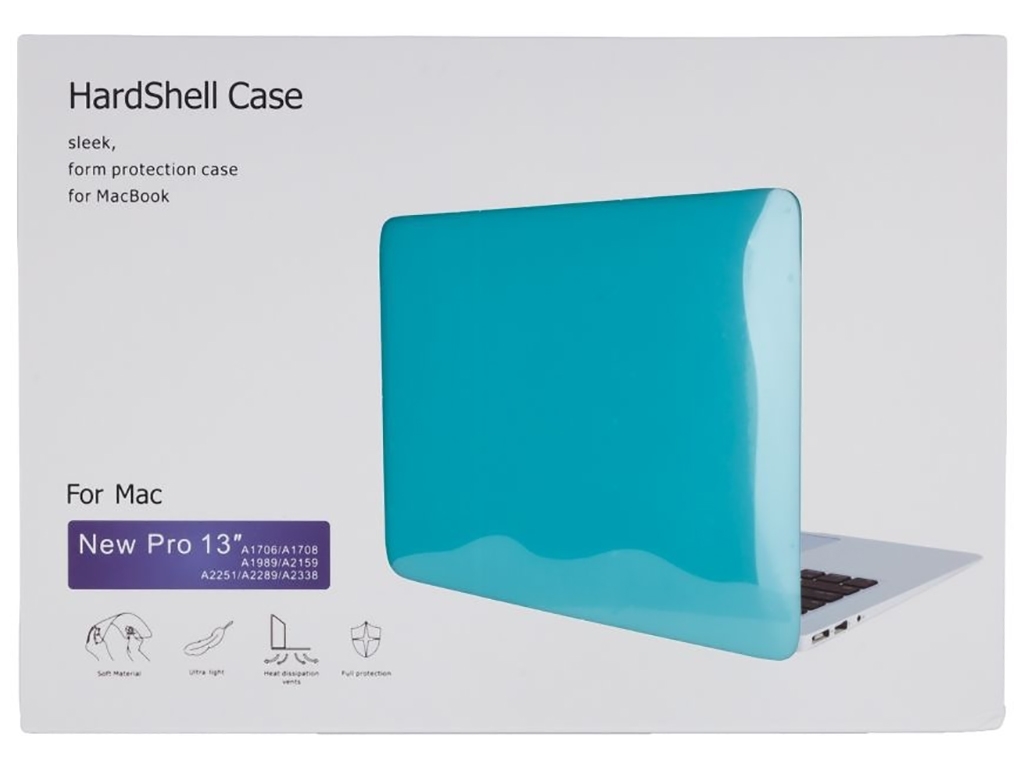 Чехол HardShell Case for MacBook 13.3 Pro (A1706/A1708/A1989/A2159/A2289/A2251/A2338) Цвет Tiffany