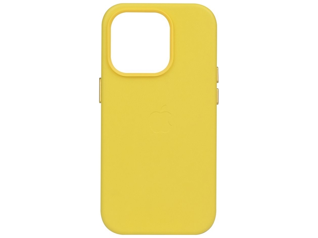 Чехол Leather Case для iPhone 14 Pro Цвет Canary yellow