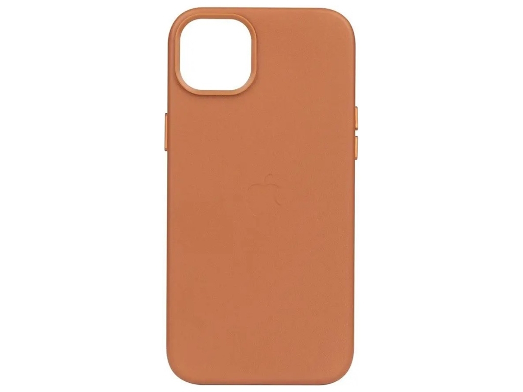 Чехол Leather Case для iPhone 14 Цвет Saddle brown