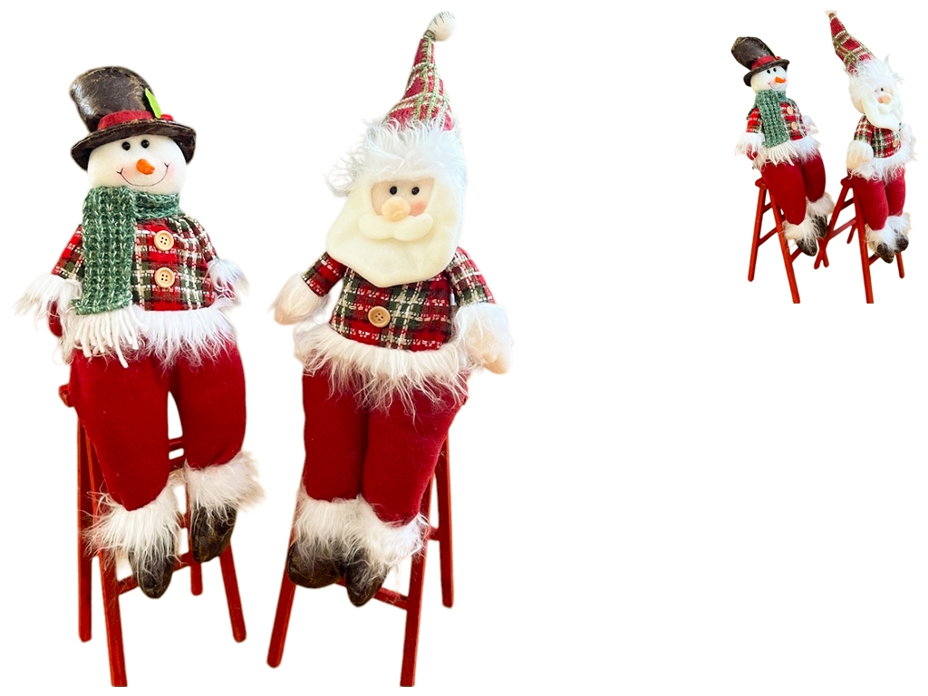 Фигура новогодняя Santa Snowman, 57см