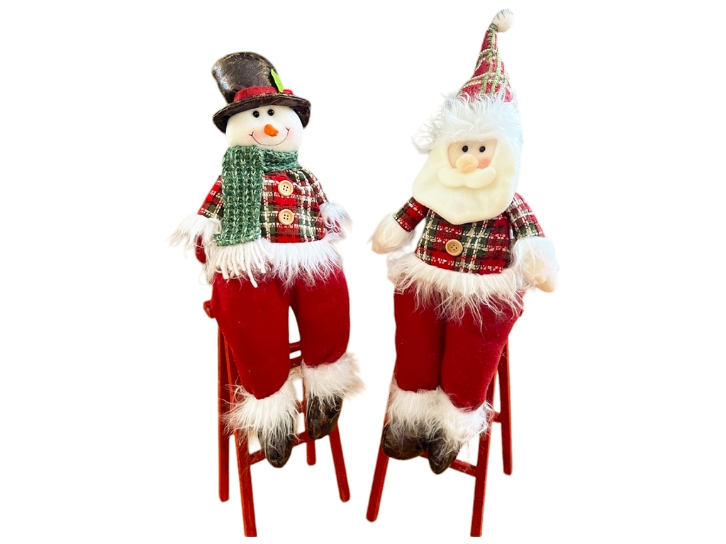 Фигура новогодняя Santa Snowman, 57см