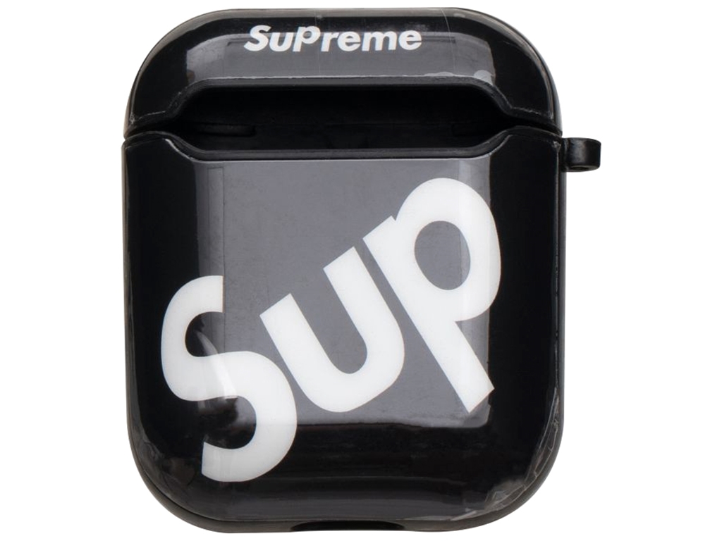Футляр для Наушников Airpods 1/2 Glossy Brand, 05, Sup black