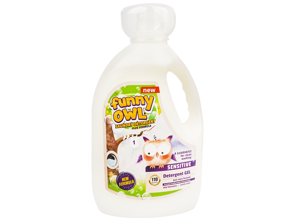 Гель для стирки Funny Owl Sensitive, 3,3л