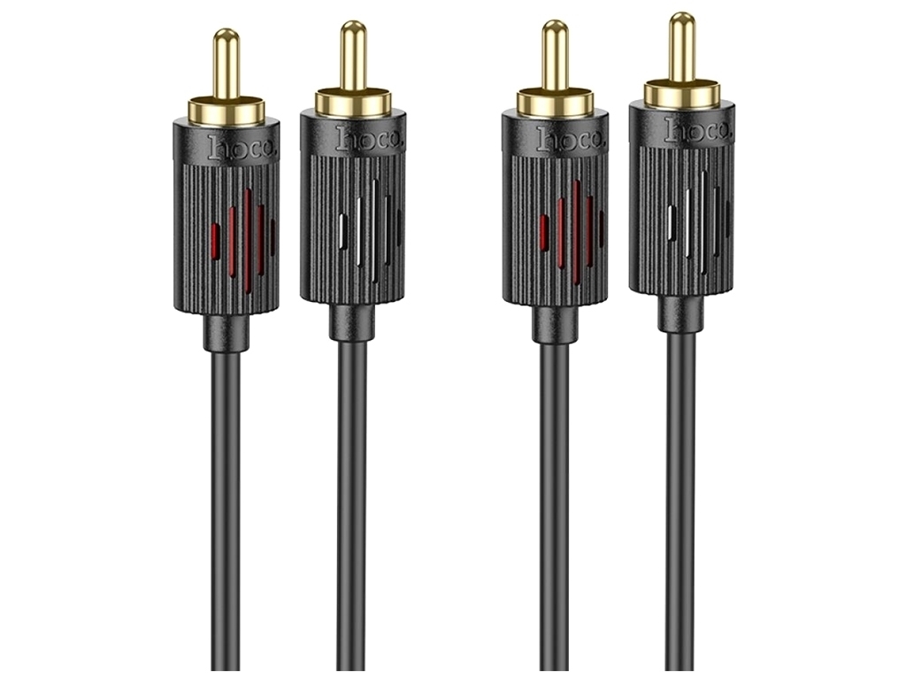 Кабель Aux Hoco UPA29 dual RCA to dual RCA 1.5m Колір Чорний