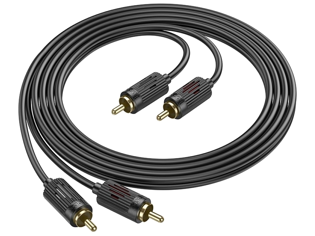 Кабель Aux Hoco UPA29 dual RCA to dual RCA 1.5m Колір Чорний