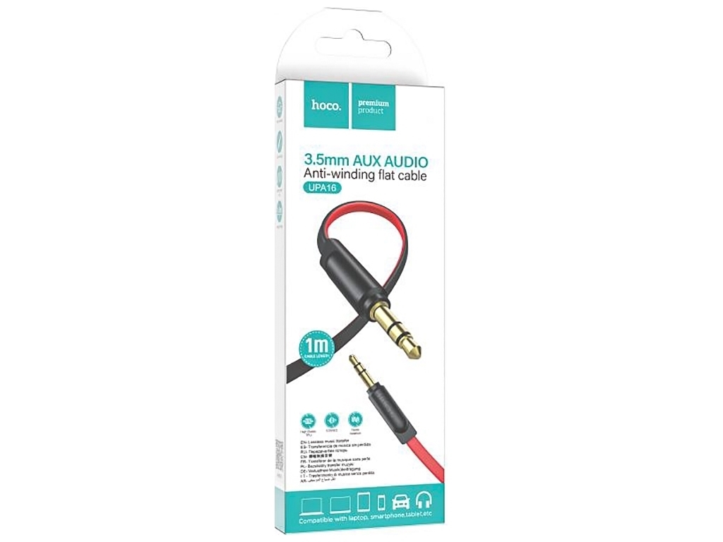 Кабель Aux Hoco UPA16 audio cable Колір Червоний