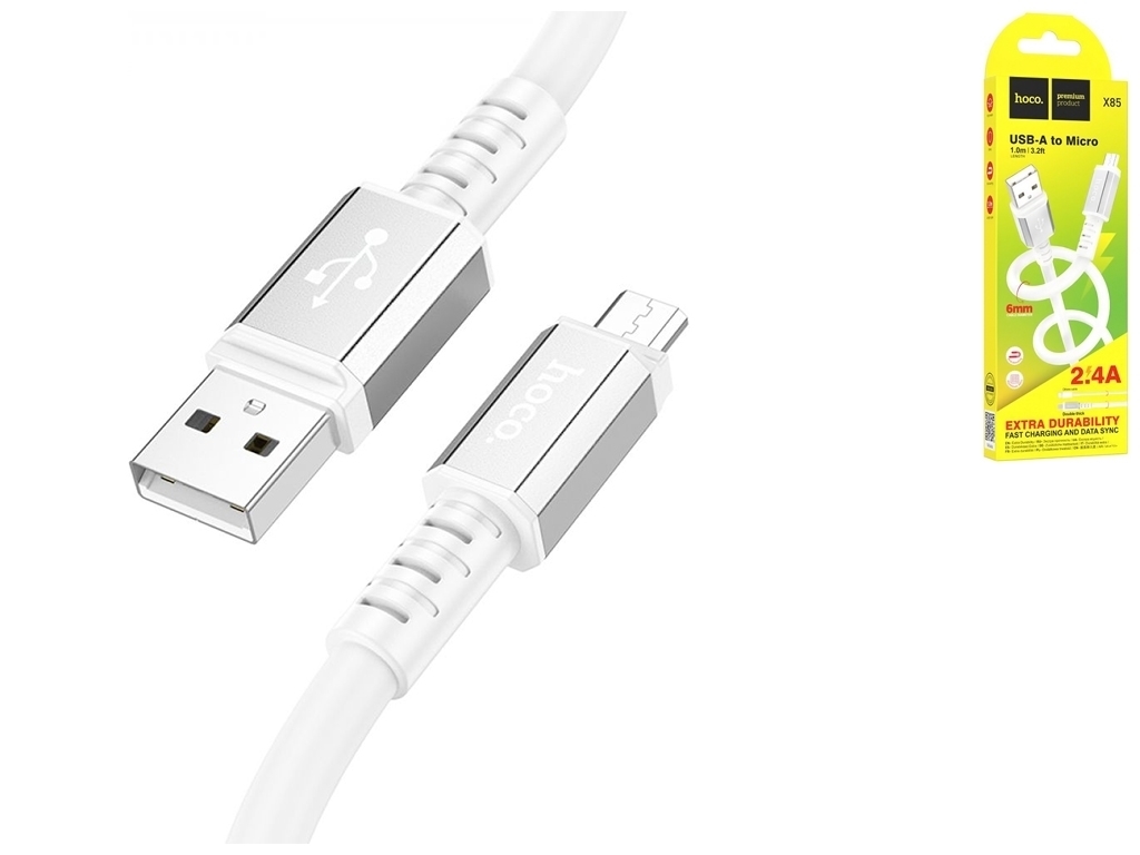 Кабель USB Hoco X85 Micro, Білий