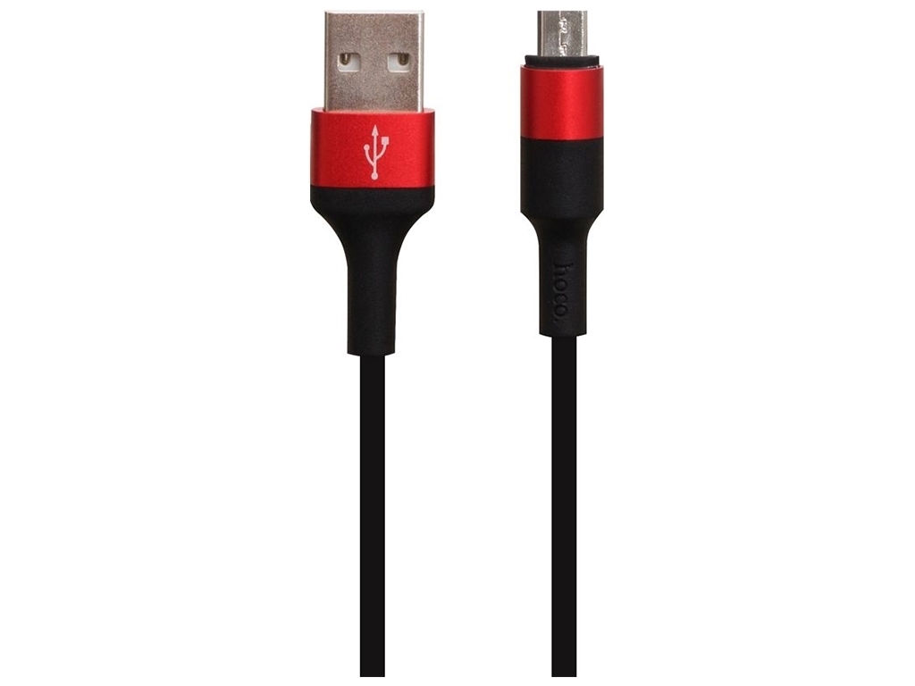 Кабель USB Hoco X26 Xpress Charging Micro Колір Чорно-Червоний