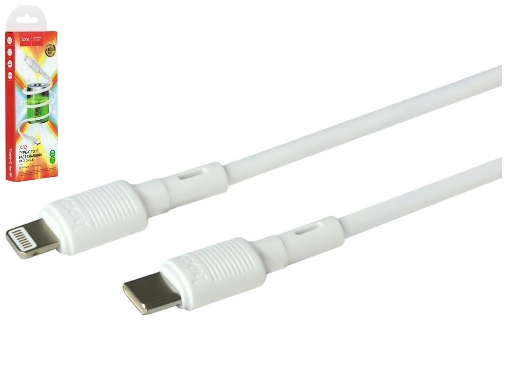 Кабель USB Hoco X83 PD Type-C to Lightning, Белый