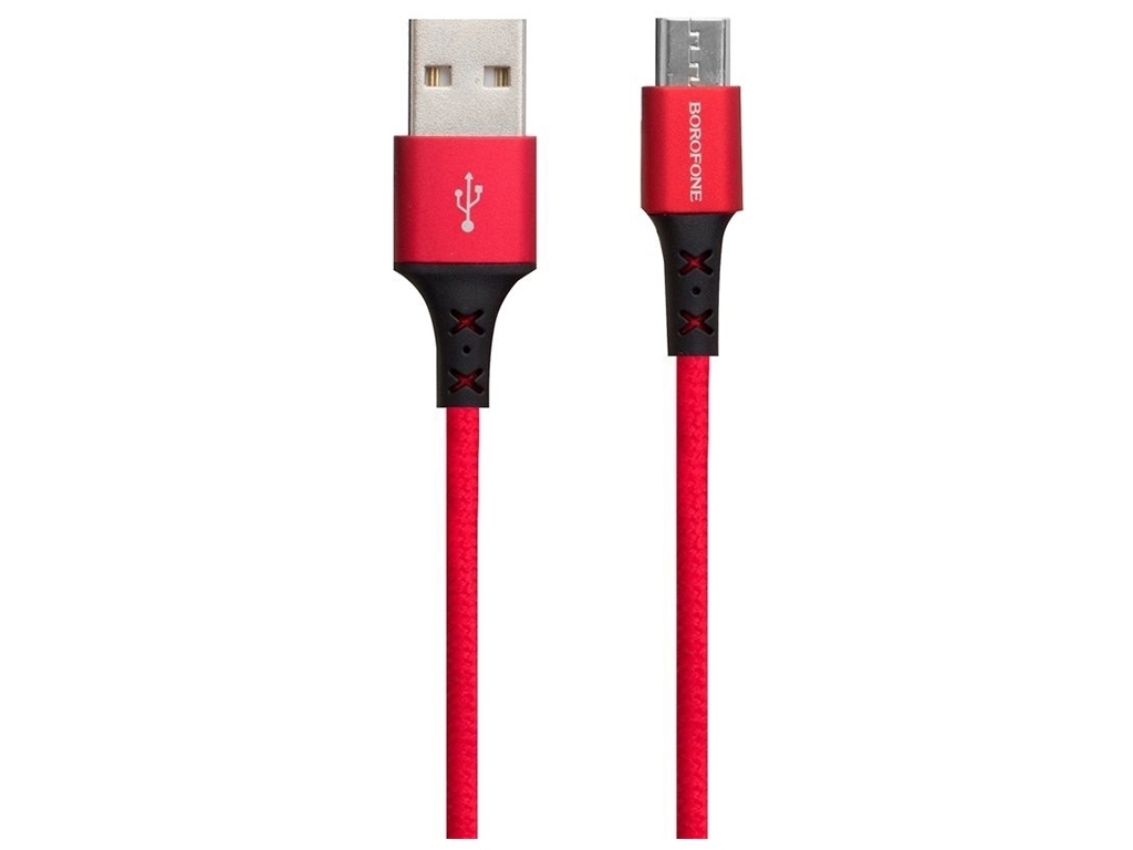 Кабель USB Borofone BX20 Micro М'ята упаковка, Червоний
