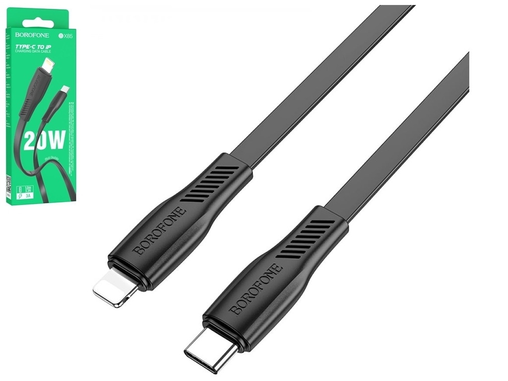Кабель USB Borofone BX85 PD20W Type C to Lightning, Чорний