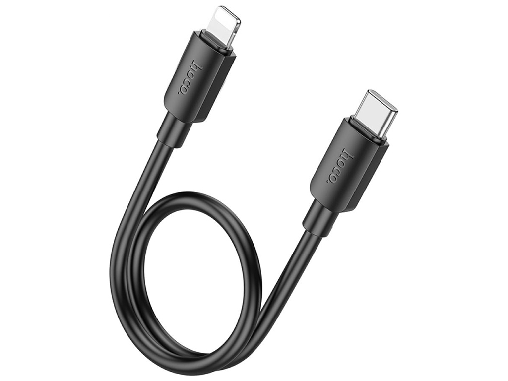 Кабель USB Hoco X96 Hyper PD20W Type-C to Lightning 0.25m, Цвет Черный