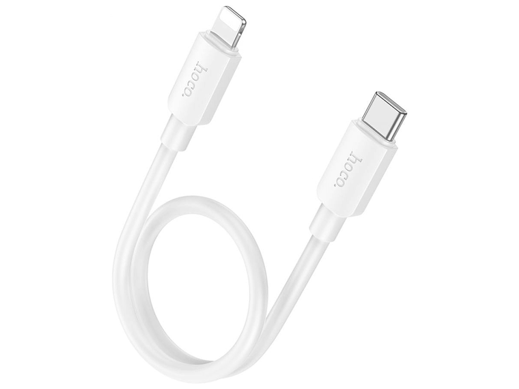 Кабель USB Hoco X96 Hyper PD20W Type-C to Lightning 0.25m, Колір Бiлий