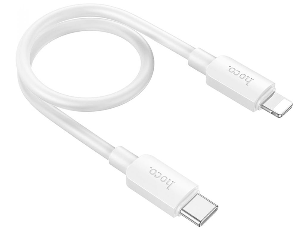 Кабель USB Hoco X96 Hyper PD20W Type-C to Lightning 0.25m, Колір Бiлий