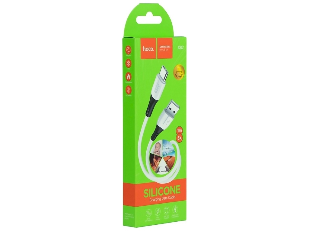 Кабель USB Hoco X82 Type-C, Білий