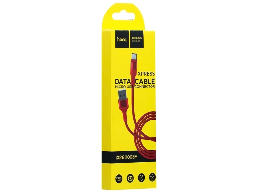 Кабель USB Hoco X26 Xpress Charging Micro, Червоний