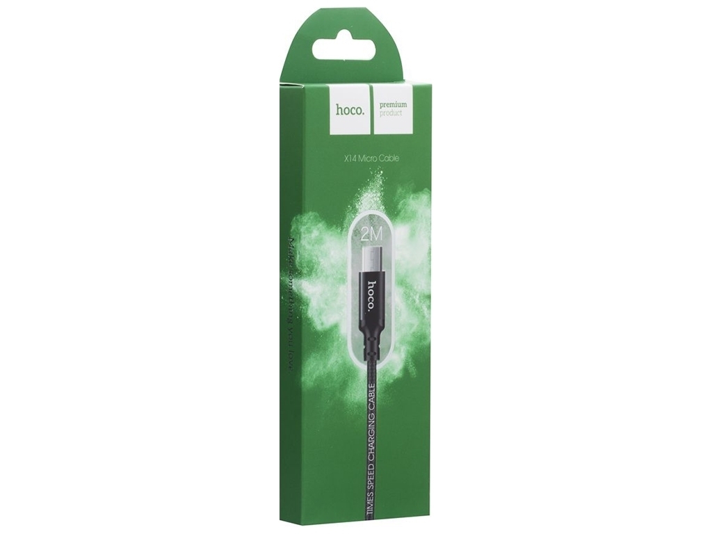 Кабель USB Hoco X14 Times Speed Micro 2m Колір Чорний