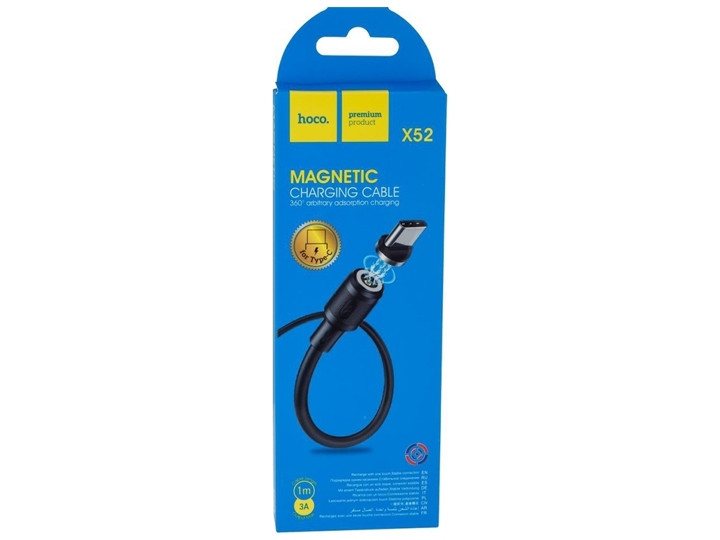 Кабель USB Hoco X52 Sereno magnetic Type-C Цвет Черный