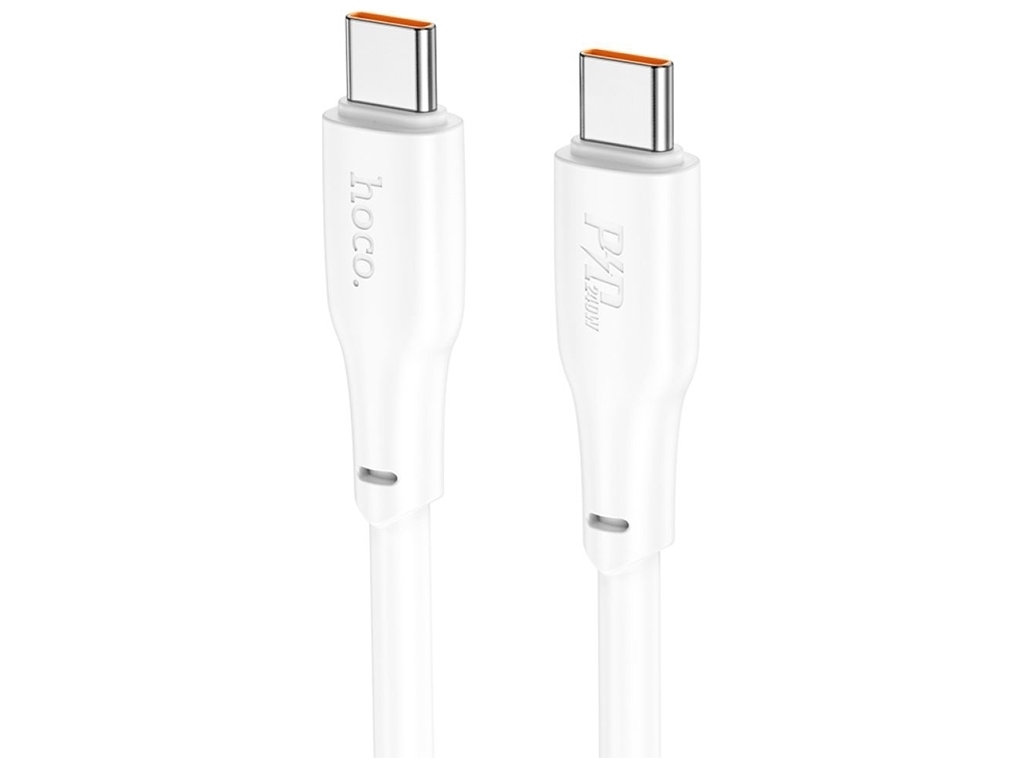 Кабель USB Hoco X93 Force 240W Type-C to Type-C 2M Колір Бiлий