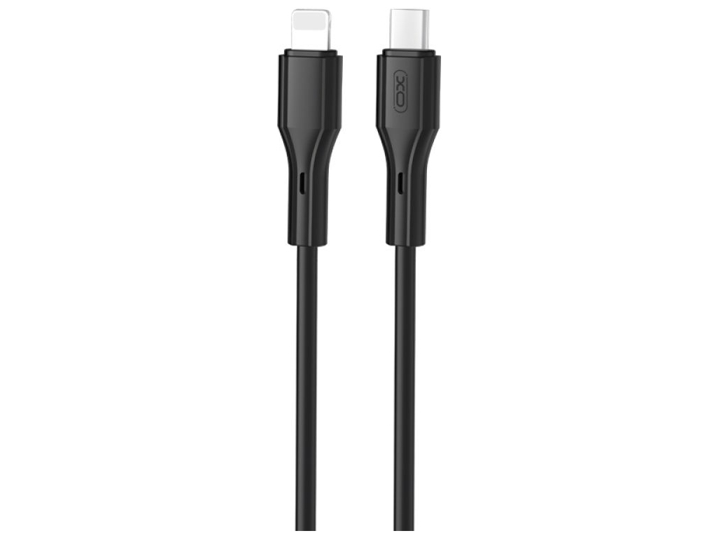 Кабель USB XO NB230 Rock Series Lightning 2.4A, Чёрный