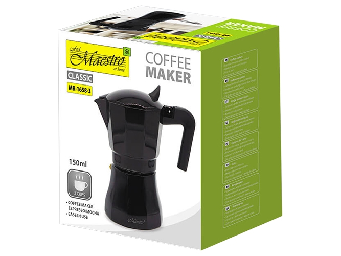Кавоварка Maestro Espresso Moka, алюмінієва, 150мл