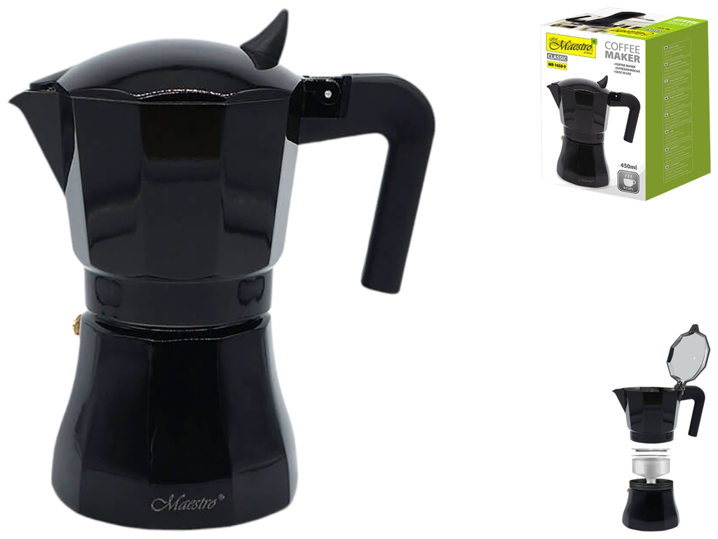 Кавоварка Maestro Espresso Moka, алюмінієва, 450мл