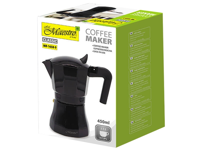 Кавоварка Maestro Espresso Moka, алюмінієва, 450мл