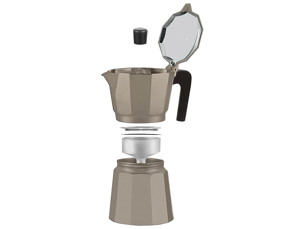 Кавоварка Maestro Espresso Moka, алюмінієва, коричнева, 150мл