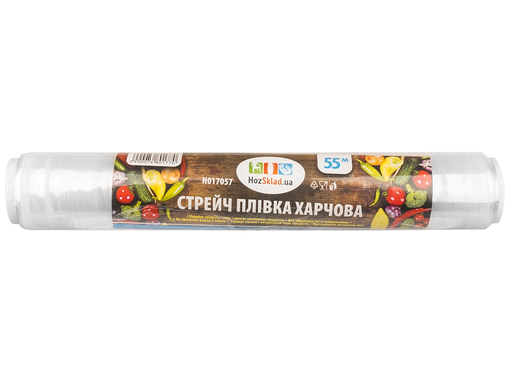 Пищевая стрейч-пленка HozSklad 55м, 28см в рулоне 01770