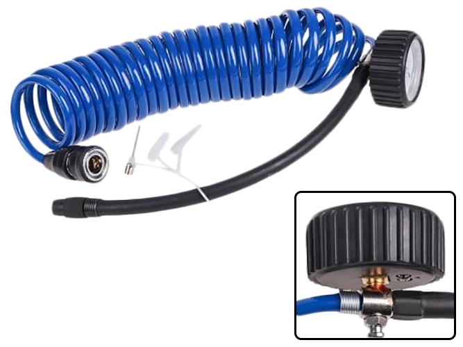 Компрессор Vitol K-55 с дефлятором и клеммами (150psi, 23Amp, 50л, шланг 5м)