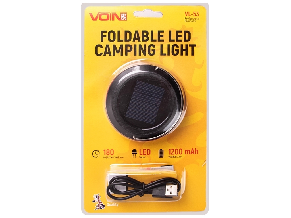 Фонарь для кемпинга VOIN VL-53, 3W XPE/Power Bank1200mAh, 3W XPE/Power Bank1200mAh