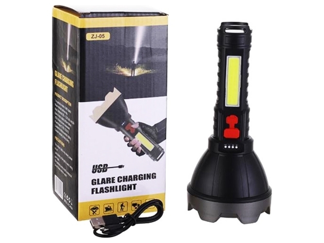 Фонарь ZJ-05-OSL+COB, Li-Ion аккумулятор, ЗУ microUSB, Box