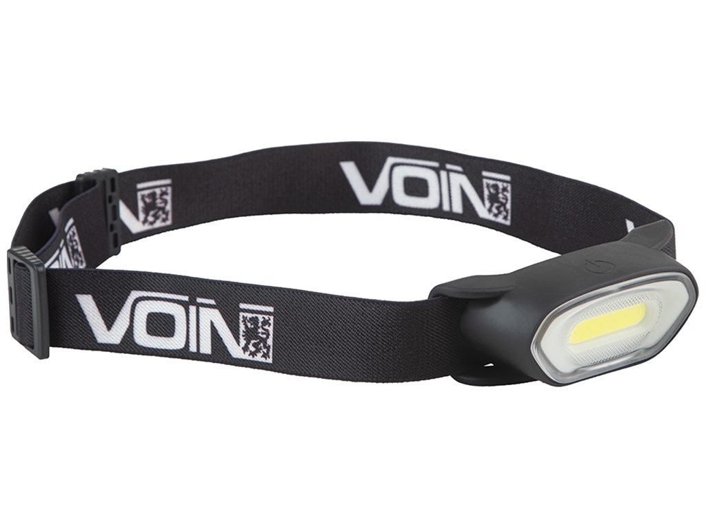 Фонарь налобный VOIN VL-9037, LED COB 80Lm (2xAAA не в комплекте)
