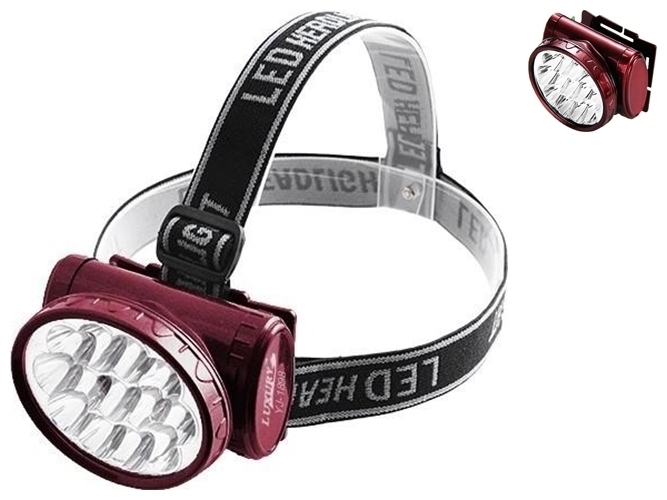 Фонарь налобный Luxury 1898, 13LED, ЗУ 220V