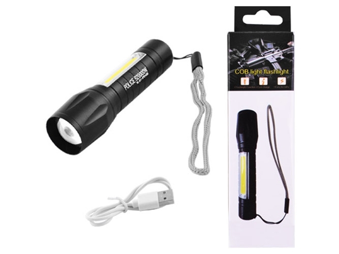 Фонарь Police 511-XPE+COB, Li-Ion аккумулятор, zoom, ЗУ mircoUSB (511-XPE+COB)
