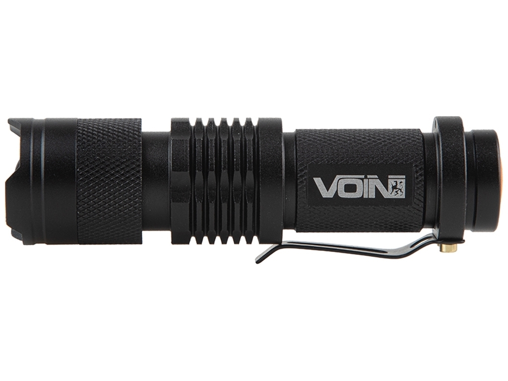 Фонарик ручной VOIN VL-3028, LED XPE, 100Lm, зум, алюминий, (1хАА не в комплекте)
