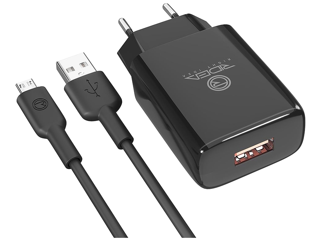 Сетевое Зарядное Устройство Ridea RW-11111 Element Micro 2.1 A Черный