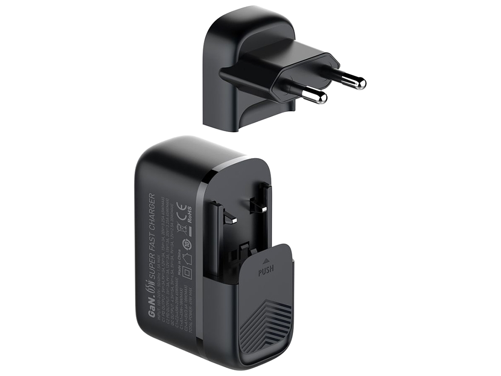 Сетевое Зарядное Устройство LDNIO Q366 GAN 65W Type C-Type C Цвет Черный