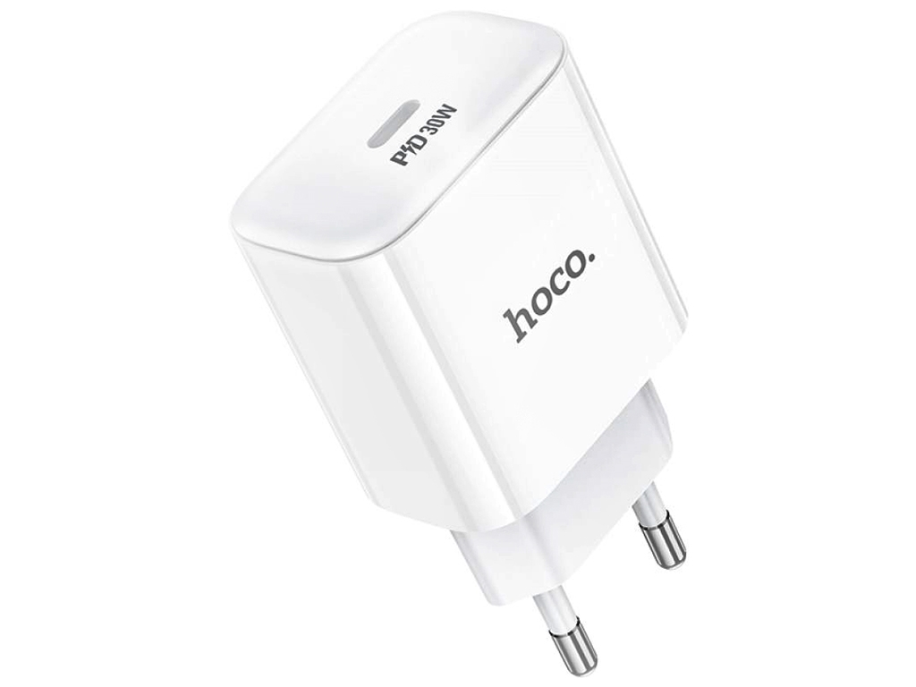 Мережевий Зарядний Пристрій Hoco C76A Pro 1Type-C PD/QC 30W, Колір Бiлий