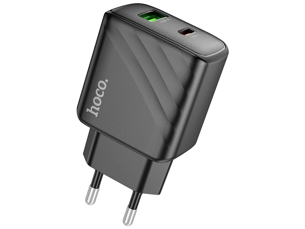 Мережевий Зарядний Пристрій Hoco CS23A 1USB/1USB-C PD/QC 30W Колір Чорний