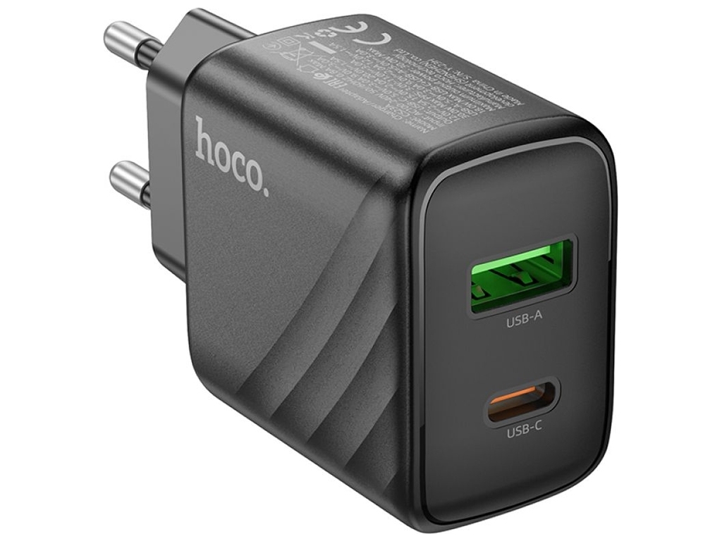 Мережевий Зарядний Пристрій Hoco CS23A 1USB/1USB-C PD/QC 30W Колір Чорний