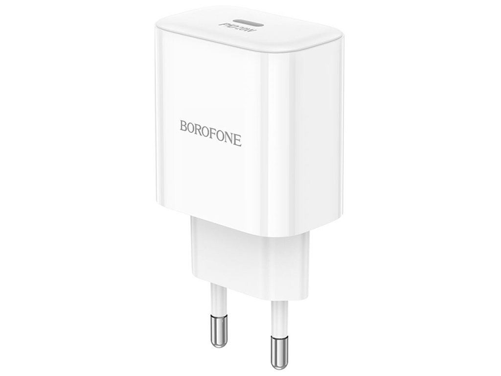 Мережевий Зарядний Пристрій Borofone BA81A 1 Type-C PD20W, Колір Бiлий